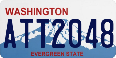 WA license plate ATT2048