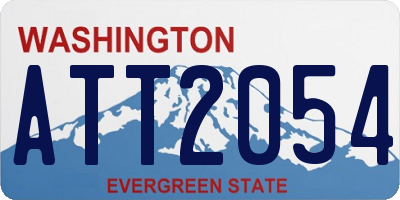 WA license plate ATT2054