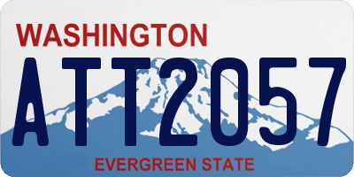 WA license plate ATT2057