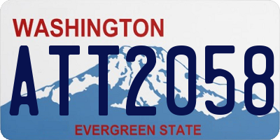 WA license plate ATT2058