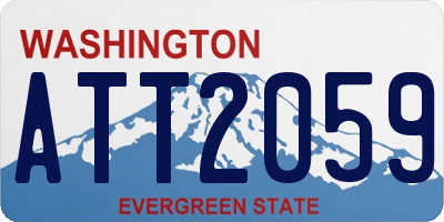 WA license plate ATT2059