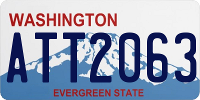 WA license plate ATT2063
