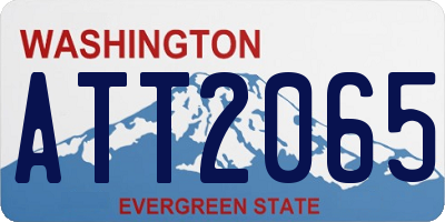 WA license plate ATT2065