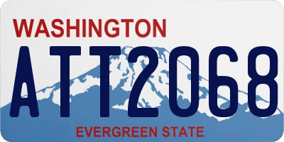 WA license plate ATT2068