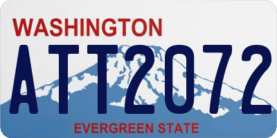 WA license plate ATT2072