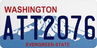 WA license plate ATT2076