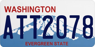 WA license plate ATT2078