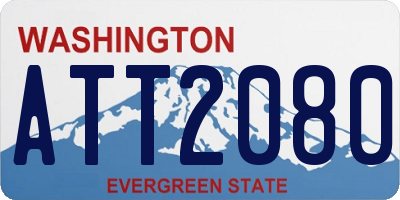 WA license plate ATT2080