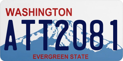 WA license plate ATT2081