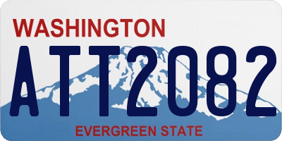 WA license plate ATT2082