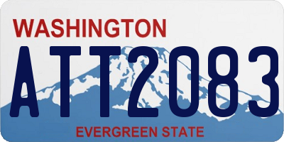 WA license plate ATT2083