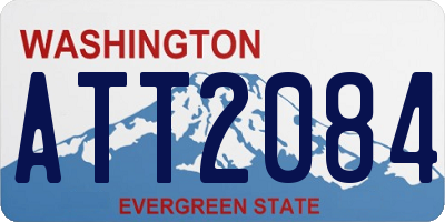 WA license plate ATT2084