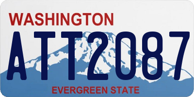 WA license plate ATT2087