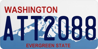 WA license plate ATT2088