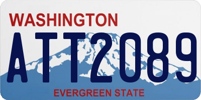 WA license plate ATT2089
