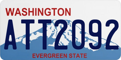 WA license plate ATT2092