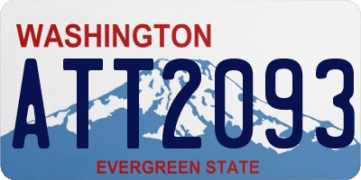 WA license plate ATT2093