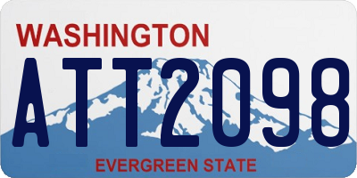 WA license plate ATT2098
