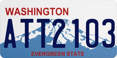 WA license plate ATT2103