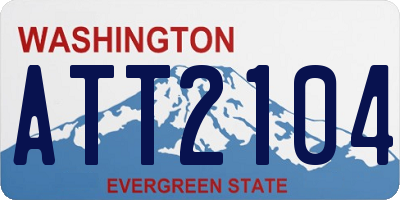 WA license plate ATT2104