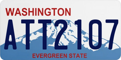 WA license plate ATT2107