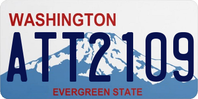 WA license plate ATT2109