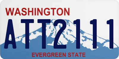WA license plate ATT2111