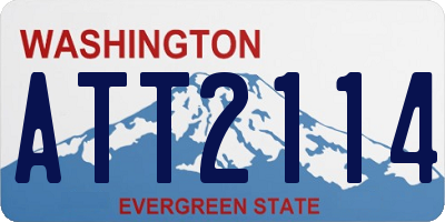 WA license plate ATT2114