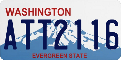 WA license plate ATT2116