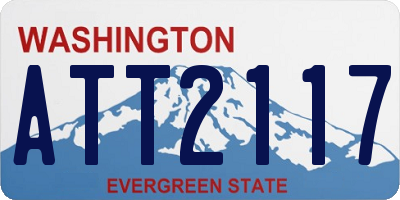 WA license plate ATT2117