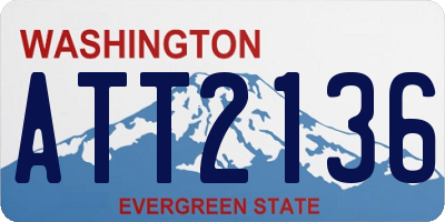 WA license plate ATT2136