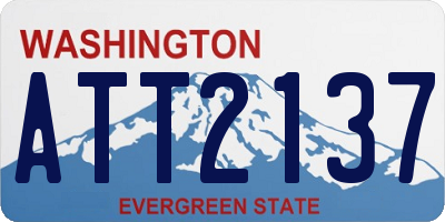 WA license plate ATT2137