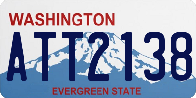 WA license plate ATT2138