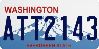 WA license plate ATT2143