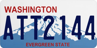 WA license plate ATT2144