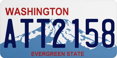 WA license plate ATT2158