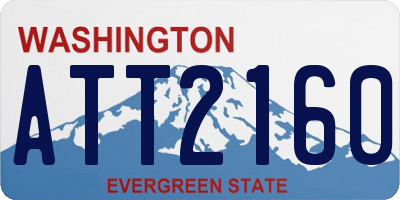 WA license plate ATT2160
