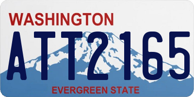 WA license plate ATT2165