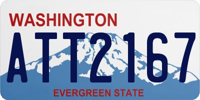 WA license plate ATT2167