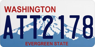 WA license plate ATT2178
