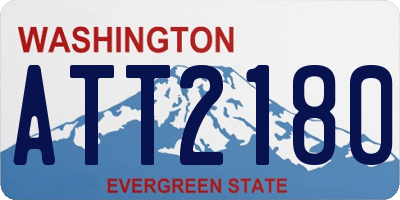 WA license plate ATT2180