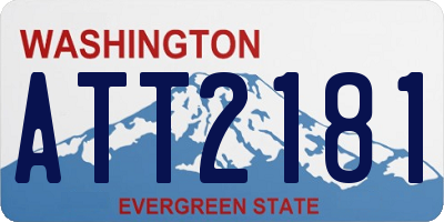 WA license plate ATT2181