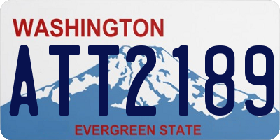 WA license plate ATT2189