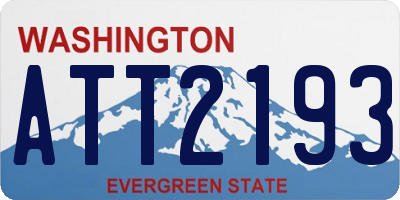 WA license plate ATT2193