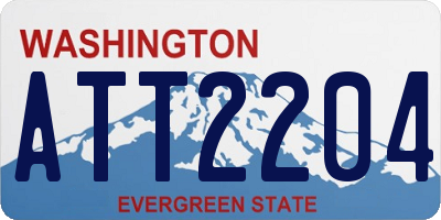 WA license plate ATT2204