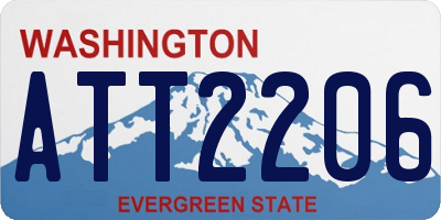 WA license plate ATT2206