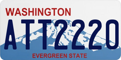 WA license plate ATT2220