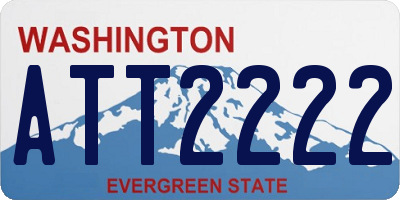 WA license plate ATT2222