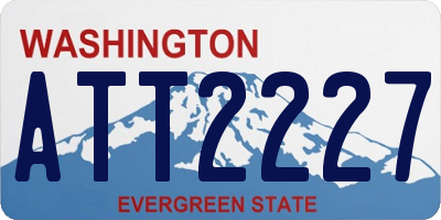 WA license plate ATT2227