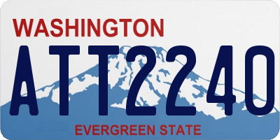 WA license plate ATT2240